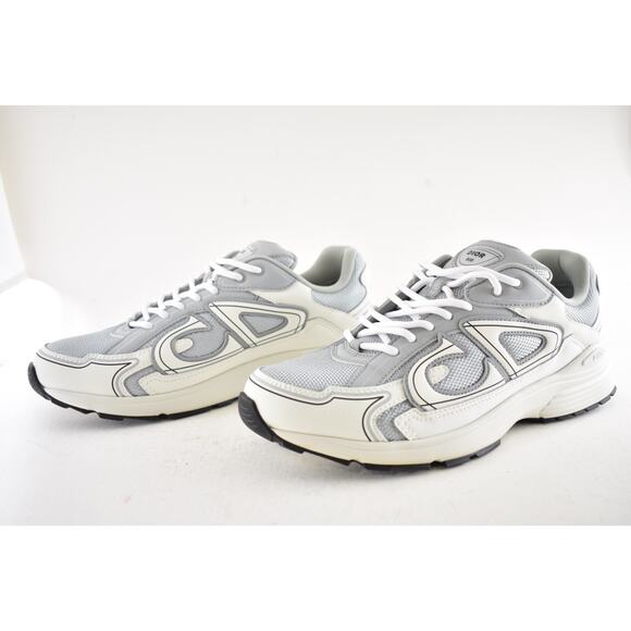 Dior Mens B30 Countdown Grey White Low Top Lace Up Flat Trainer Sneakers 44 11 - Picture 12 of 14